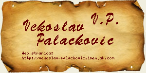Vekoslav Palačković vizit kartica